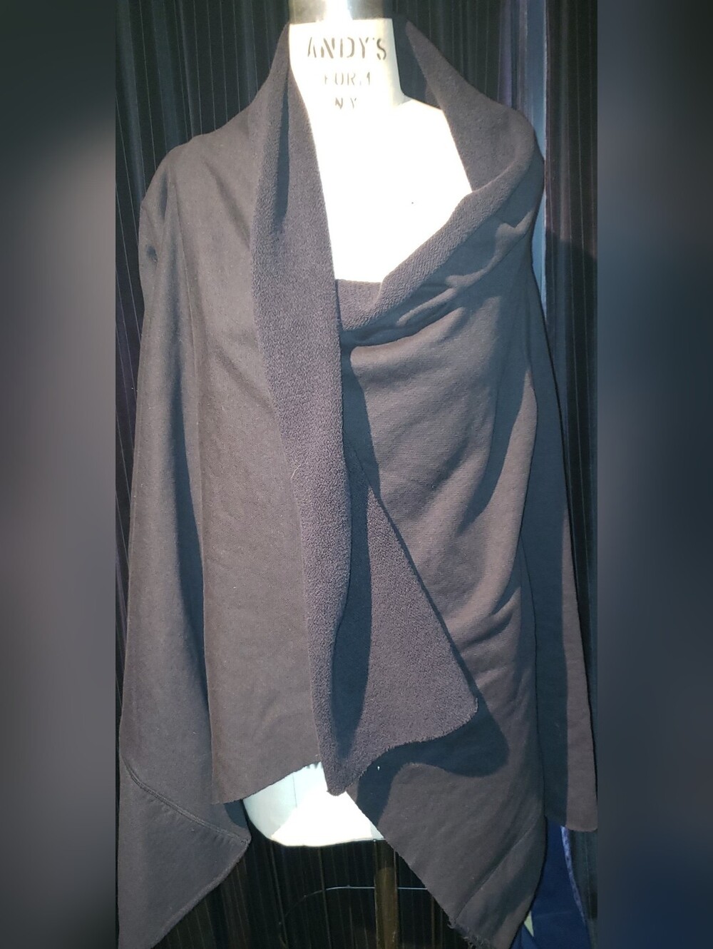 OAK NYC 100% Cotton Thick High Low Warm Wrap Cardigan S
